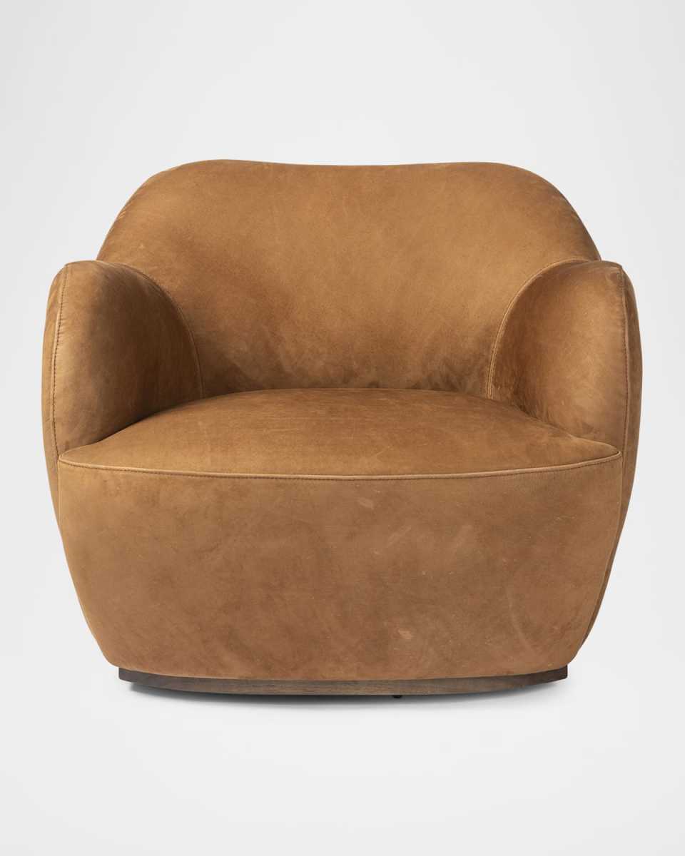 Julius Leather Swivel Chair